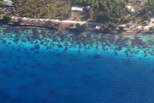 vue aérienne atoll de Fakarava