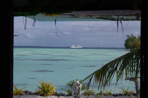 vue sur lagon Fakarava pension Veke Veke