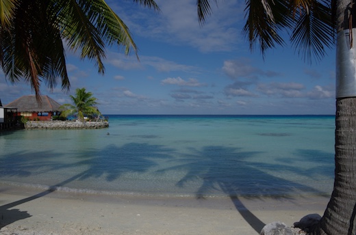 vue depuis mon bungalow-plage