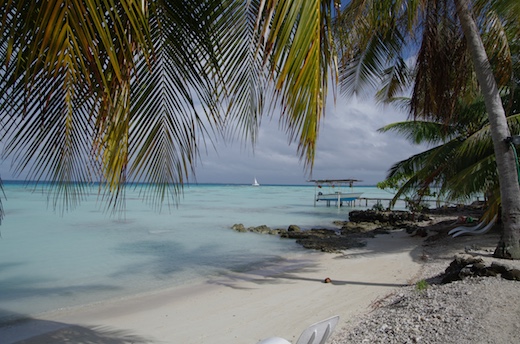 vue depuis mon bungalow-plage